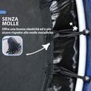 Tappeto Elastico per Bambini 3-6 Anni Ø140x190 cm con Rete di Protezione Multicolore   