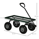 Carrello da Giardino 94x48.5x100 cm Capacità 150 kg in Acciaio Nero e Verde  