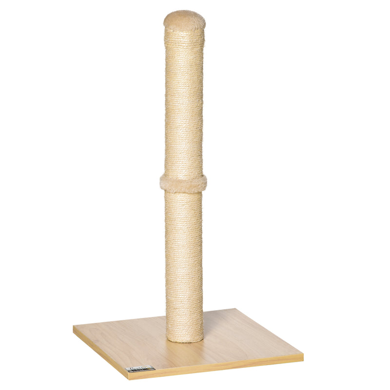 Tiragraffi per Gatti con Palo in Sisal Alto 60 cm Beige      
