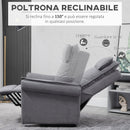 Poltrona Alzapersona Elettrica Massaggiante 86x95x106 cm in Tessuto Grigio