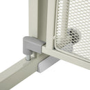 Cancelletto di Sicurezza per Cani Estensibile con Chiusura Automatica 75-103x76 cm Grigio 