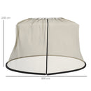 Zanzariera per Ombrellone 3x2,3 m Regolabile a Rete Fitta con Apertura a Cerniera Beige   