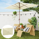 Telo di Ricambio per Ombrellone Rettangolare 3x2 m a 6 Stecche Poliestere Anti UV 50+ Beige   