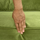 Divano 2 Posti Stile Classico Trapuntato a Bottoni 172x75x82 cm in Velluto Verde 