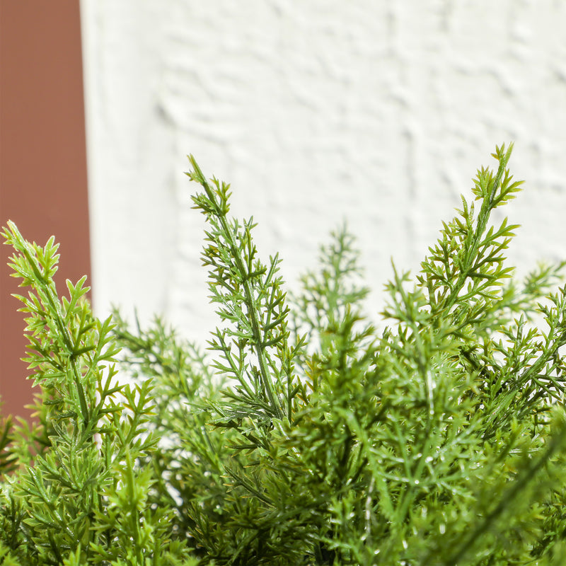 Pianta Artificiale di Albero Cedro 55A cm con Vaso Incluso per Interno ed Esterno Verde   