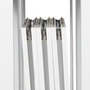 Tavolo Allungabile 45-300x90x75,5 cm Max 6 Persone in Metallo e MDF Bianco