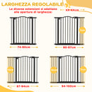 Cancellino per Cani Estensibile 74-100x78 cm in Metallo Nero