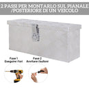 Cassetta Portautensili da 2 kg 50x15,5x20,5 cm con Chiusura a Chiave In Alluminio   
