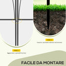 Recinzione Esterna a 5 Pannelli 305x62 cm Design Minimal Configurabile Pannelli in Metallo Nero  