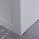 Ciotole per Cani Grandi Rialzate 60x30x41 cm in Acciaio Inox e MDF Bianco 