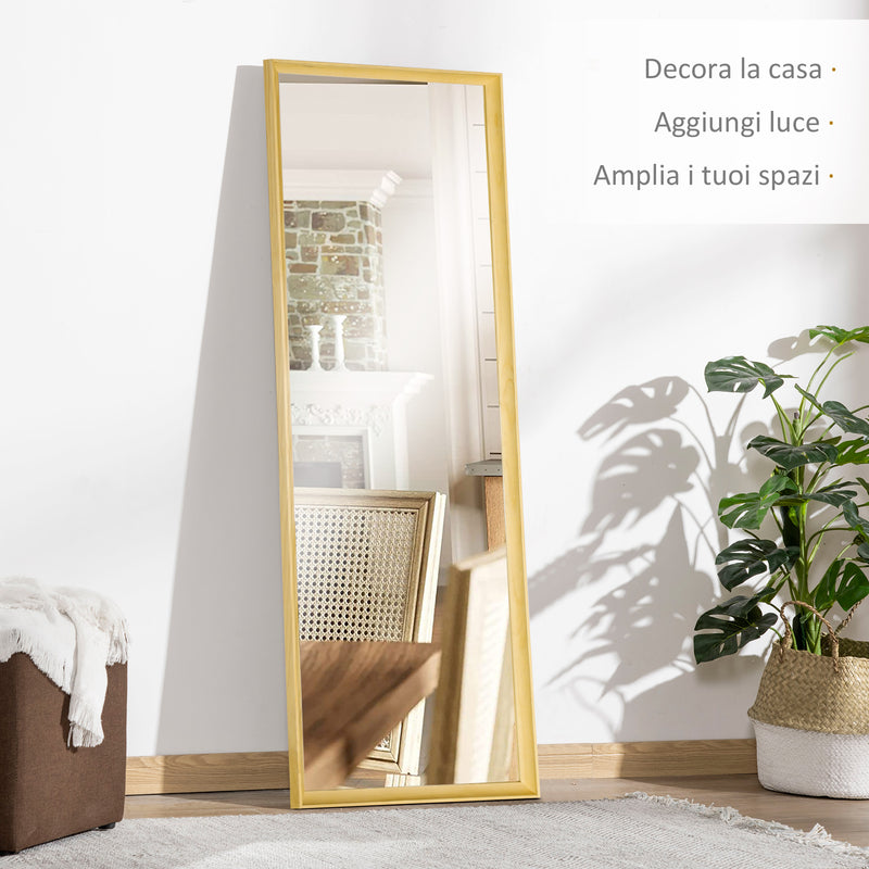 Specchio da Parete o Appoggio 53,5x163 cm in Legno di Pino