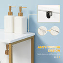 Mobile a Colonna Bagno 30x30x105 cm in Legno e Metallo Bianco