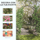 Arco da Giardino 153x40x210 cm In Metallo Nero