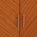 Mobiletto Basso 80x39x80 cm in Truciolato e Metallo Bianco e Marrone