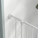 Cancelletto di Sicurezza per Animali Domestici 123x102x90 cm in Metallo e Plastica Bianco