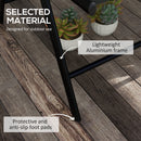 Set 2 Sedie Pieghevoli con Schienale Reclinabile e Poggiatesta 54x67x108 cm in Alluminio e Poliestere Nero