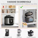 Credenza Salvaspazio con 2 Armadietti e 2 Ripiani Estraibili 84x39x109 cm in Legno Bianco  