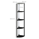 Lampada da Terra a LED 41x29,5x163,5 cm in MDF Nero