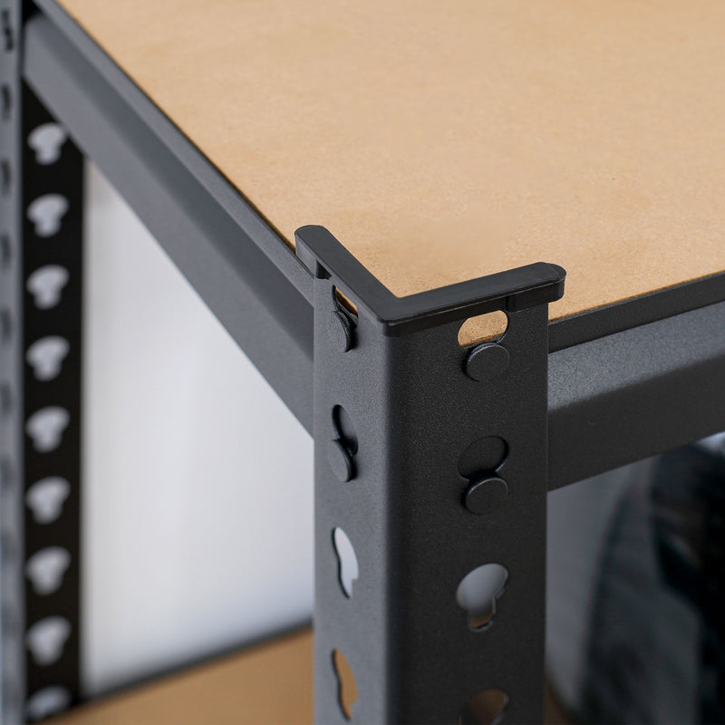 Scaffalatura 4 Ripiani 81,3x30x152,4 cm con Ripiani e Regolabili in MDF e Acciaio