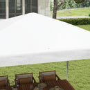Gazebo da Giardino 293x293 cm Pieghevole e Portatile con Copertura Anti UV Bianco  