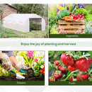 Serra per Piante Verticale 4 Ripiani 6x3x2m Rivestimento in PE Bianco