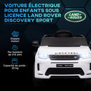 Macchina Elettrica per Bambini con Licenza Land Rover Discovery Sport 106x65,5x51 cm Bianco  