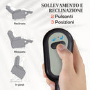 Poltrona Alzapersona Elettrica Reclinabile con Telecomando e Poggiapiedi Grigio Chiaro   