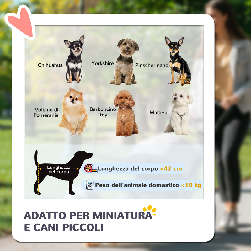 Passeggino per Cani Taglia XS e S 81x48x99 cm con Cesto Cuscino e 2 Guinzagli Nero e Grigio   