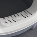 Lettiera per Gatti Chiusa 40,5x52,5x42,5 cm con 2 Porte e Vassoio Estraibile Grigio   