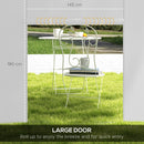 Set 2 Pareti 295x195 cm con Finestre e Tende Avvolgibili per Gazebo 3x3m e 3x6m Bianco