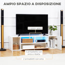 Mobile TV Fino a 60"" 137x35x42 cm in Legno Truciolare Bianco Lucido