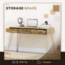 Consolle Fissa da Ingresso con 3 Cassetti 120x55x79 cm in Truciolato e Acciaio