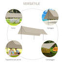 Telo Ombreggiante Protettivo 300x500x240 cm in Tessuto Oxford  Cachi