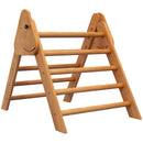 Triangolo da Arrampicata Pieghevole per Bambini 90x64x70 cm in Legno di Faggio Marrone chiaro