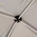 Gazebo Pieghevole da Giardino  con Struttura  Antivento 2,4x2,4m in Acciaio e Corde Caffè