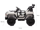 Macchina Elettrica per Bambini 24V Licenza Ford Bronco Raptor 2 Posti con Telecomando Bianco