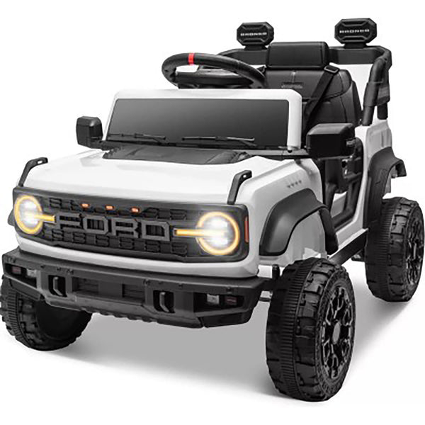 acquista Macchina Elettrica per Bambini 12V Licenza Ford Bronco Raptor con Telecomando Bianco
