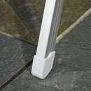 Sedia da Pesca Pieghevole con Schienale Regolabile 75x61,5x76-115 cm in Alluminio e Poliestere Grigio   