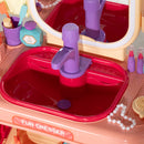Specchiera Giocattolo per Bambini Tavolo Toeletta con Accessori e Rubinetto Rosa  