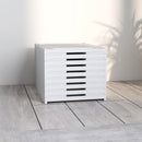 Scarpiera con 8 Contenitori Impilabili e Pieghevoli per 8 Paia di Scarpe Bianco  