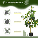 Set 2 Piante Artificiali di Limone e Arancia H120 cm con Vaso Verde