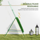 Supporto per Piante Rampicanti 101x133x227 cm a Livelli Regolabili con Rete in Acciaio PE e PP Verde  