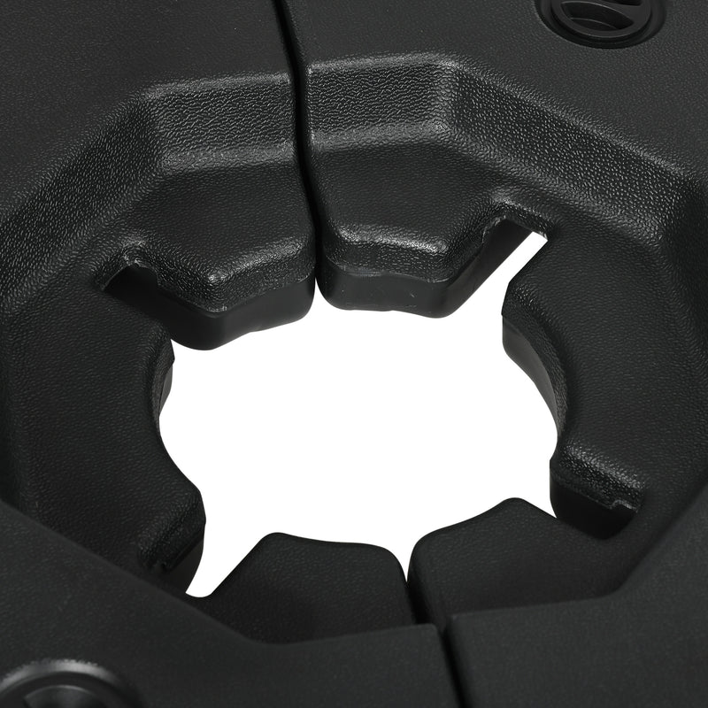 Basi per Ombrellone da Giardino 88,5x88,5x12 cm in HDPE Nero