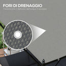 Telo di Ricambio per Pergola da Giardino 297x297 cm con 16 Fori di Drenaggio Grigio   