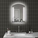 Specchio Bagno a Parete Luce LED a 3 Colori Mensola in Vetro 50x12x70 cm 