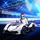 Macchina Elettrica per Bambini 12V con Licenza Lamborghini V12 Vision Gran Turismo Bianco