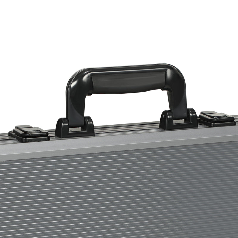 Set 400 Fiches da Poker 2 Mazzi di Carte 5 Dadi Tappetino e Valigetta Grigia     