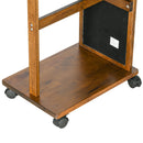 Specchio da Camera e Ingresso con Ripiano Inferiore e Binario 35,5x49,5x167,8 cm in Legno e Vetro 