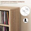 Set 2 Pezzi Mobile Libreria Porta CD 21x22.5x88,5 cm Colore Legno   
