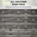 Baule Cesta Contenitore da Giardino e Casa 57x34x62 cm in Rattan con Tessuto Interno Grigio